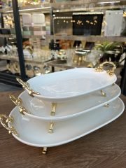 3 Boy Porselen Sunumluk Gold **PNC10 - Görsel 3