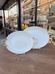 2 Boy Porselen Sunumluk GOLD **PNC12