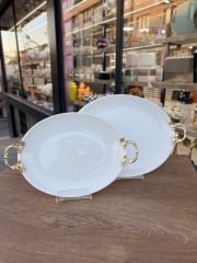 2 Boy Porselen Sunumluk GOLD **PNC12 - Görsel 2