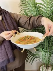 3 Ayaklı Porselen Salata Kasesi GOLD**1 Adet PNC14 - Görsel 2