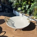 3 Ayaklı Porselen Salata Kasesi GOLD**1 Adet PNC14