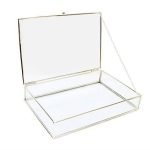 30 x 20 cm Cam Kutu* GÜMÜŞ