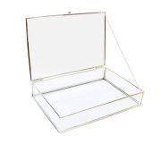 30 x 20 cm Cam Kutu* GÜMÜŞ