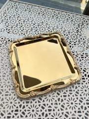 Şeritli Gold Tepsi