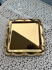 Şeritli Gold Tepsi - Görsel 2