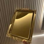 DİKDÖRTGEN GOLD DEKORLU SUNUM TEPSİSİ 45 * 28 cm