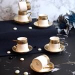 KABARTMALI YALDIZLI 6LI KAHVE FİNCANI (P/POR-102173)