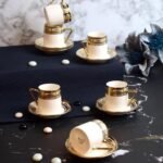 KABARTMALI YALDIZLI 6LI KAHVE FİNCANI (P/POR-102178)