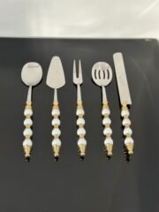 5’Li Porselen Kulplu Servis Sunumluk*Boncuk - Görsel 2