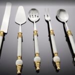5’Li Porselen Kulplu KETY Servis Sunumluk*Gold