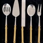 5 PARÇA JASY SERVİS TAKIMI *GOLD SAPLI