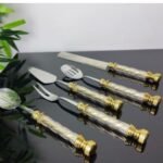 5’Li Porselen Elmas Servis Sunumluk*GOLD