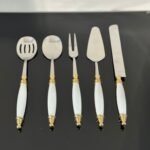 5’Li Porselen Kulplu Servis Sunumluk