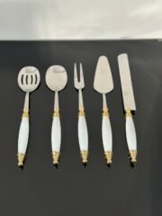 5’Li Porselen Kulplu Servis Sunumluk