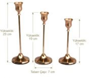 3 LÜ PONCİK İNCE MUMLUK 17-19-23cm. - Görsel 3